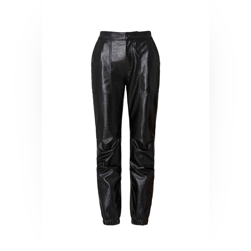 Joie Findley Faux-Leather Jogger Pants size 4 in perfect condition